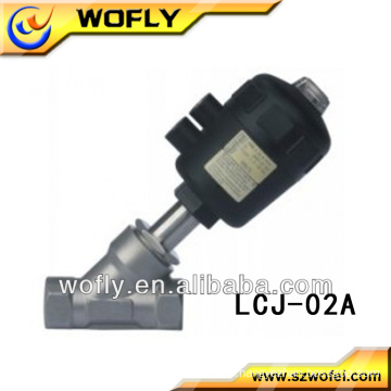 Normally Open Female Threaded Pneumatic Control Angle Seat Valve